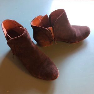 Lucky Brand Brown Suede Ankle Boots